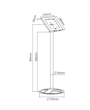 iPad 2/3/4 air Lockable stand - Simtek World