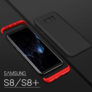 Ultra thin Slim Hard Case 360° Protective Cover For Samsung Galaxy S8 (Red Black) - Simtek World