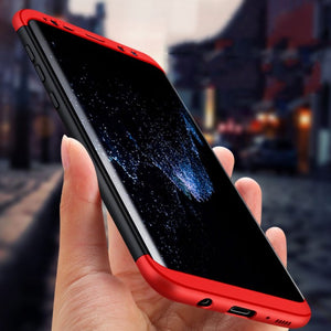 Ultra thin Slim Hard Case 360° Protective Cover For Samsung Galaxy S8 (Red Black) - Simtek World