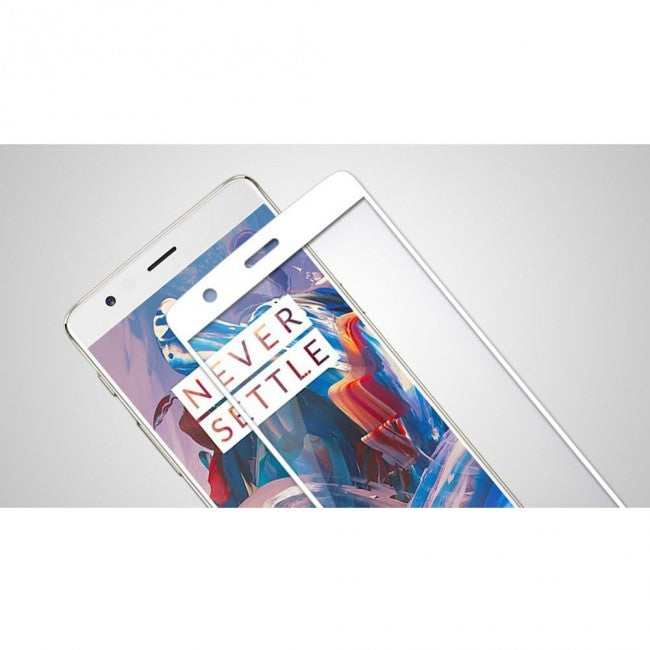 Oneplus 5 Tempered Glass Screen Protector (White) - Simtek World