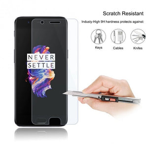 Oneplus 5 Tempered Glass Screen Protector (White) - Simtek World