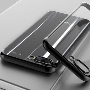 TPU Edge Plating Shockproof Bumper Slim Clear Case Cover for Huawei Honor 10 (Black) - Simtek World