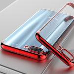 TPU Edge Plating Shockproof Bumper Slim Clear Case Cover for Huawei Honor 10 (Red) - Simtek World