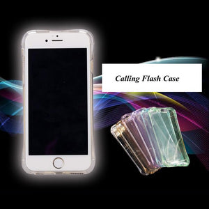 Transparent Crystal Back Cover Incoming Call LED Flash iPhone 7 Plus (Yellow) - Simtek World