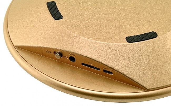 Qi Wireless Charging Pad Bluetooth Music Speaker for iPhone X, 8, Samsung Note 8 S8 Gold - Simtek World
