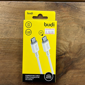 Budi Cable 1M Braided Type C to Type C