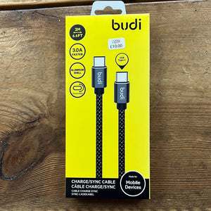 Budi Cable 2M 3.0A Braided  TYPE C to TYPE C