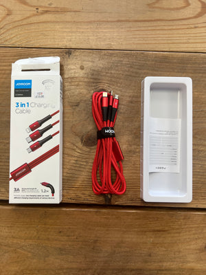 JOYROOM S-1230G4 (RED ) 3 in 1 Charging Cable
