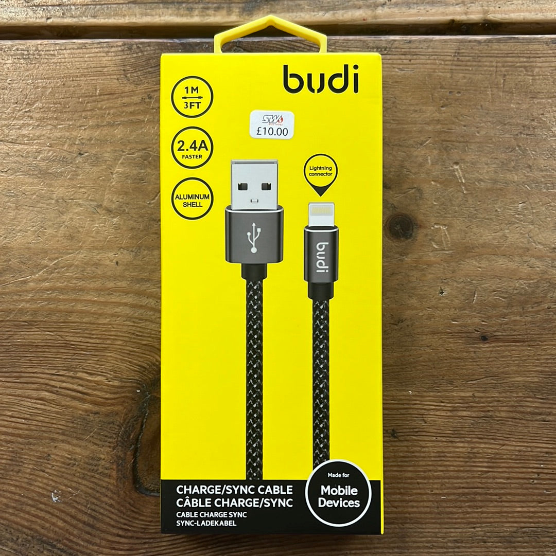 Budi Cable 1M Braided USB to Lightening