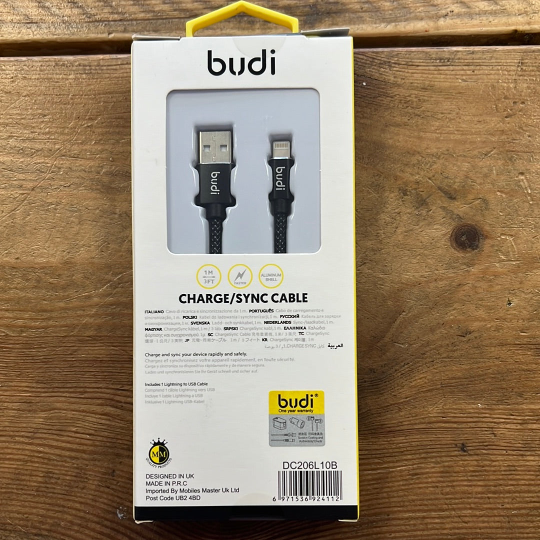 Budi Cable 1M Braided USB to Lightening
