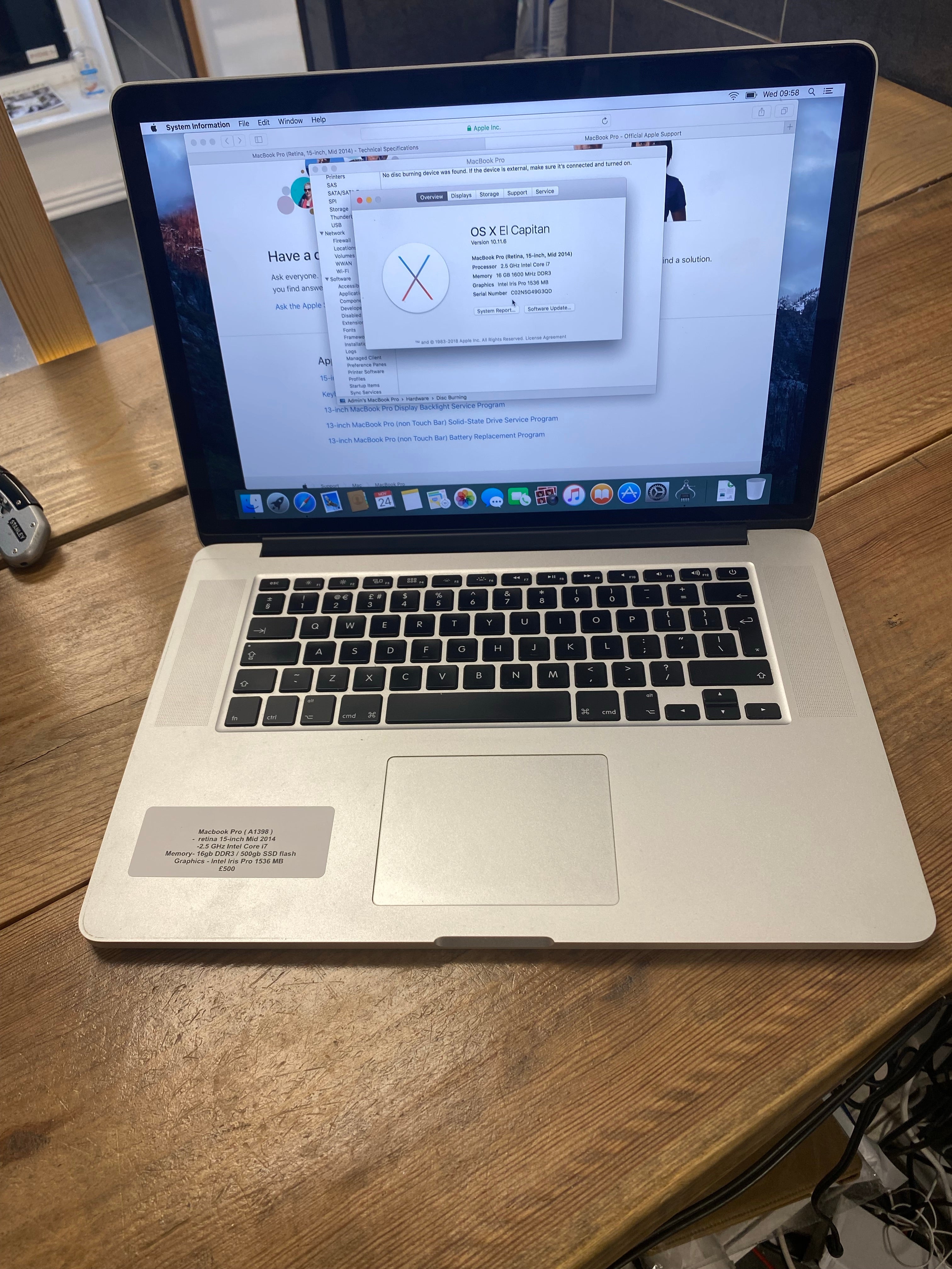 Macbook Pro - A1398